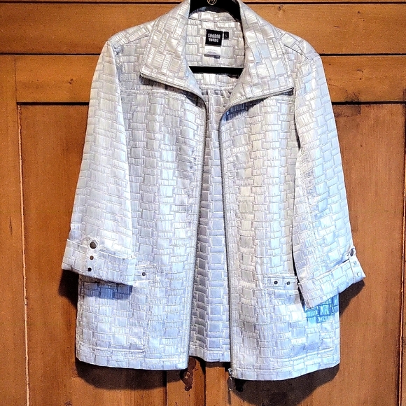 Silver Sharon Young designer jacket - Picture 1 of 7
